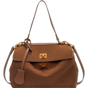 Crossbody Bags Brown Top Handle Purses Quilted Cross Body :<